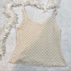 Cream Knit Tank Top